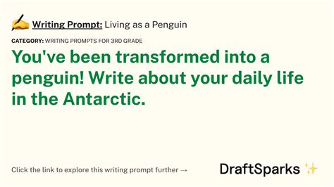 Writing Prompt Living As A Penguin Draftsparks