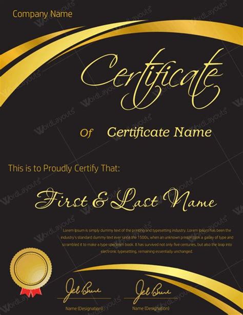 award certificate fillable   formats awards certificates