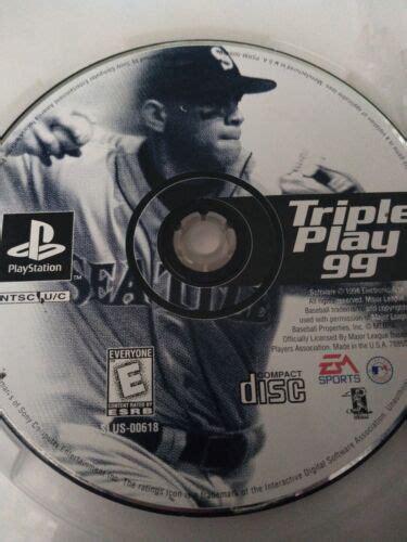 Triple Play 99 Playstation 1 Ps1 Disc Only Black Label Video Game