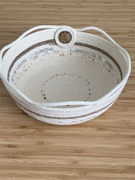 Rope Bowl By Lorrie Rope Basket Rope Crafts Coiled Fabric Bowl