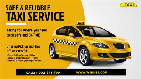 Taxi Services Ad Template Postermywall