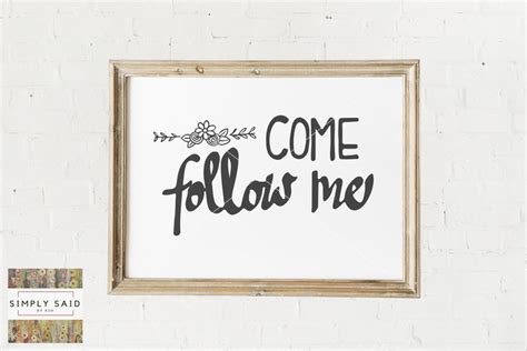 Come Follow Me Digital File Svg Lds Primary 2019 Theme Zip Etsy