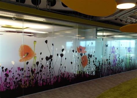 Full Color Printed Frosted Vinyl Window Graphics Signoprint Glass