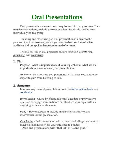 Simple Topics For Oral Presentation Ten Simple Rules For Making Good