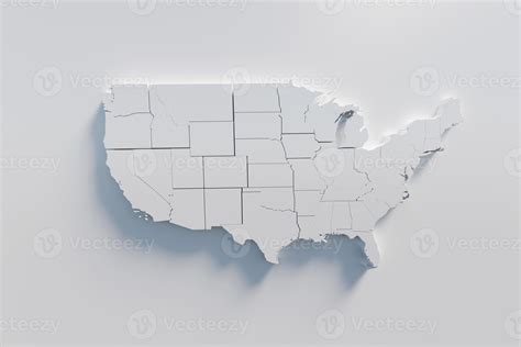 Extruded Map Of America Usa 3d Render 17388648 Stock Photo At Vecteezy