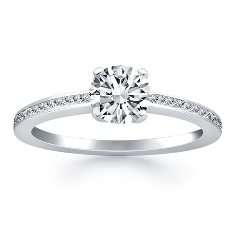 In los angeles 1 to 2.5 carats can be considered normal. Classic Pave Diamond Band Engagement Ring in 14k White ...