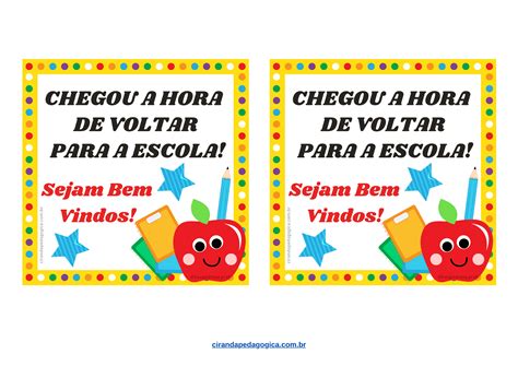 Cartao De Volta As Aulas