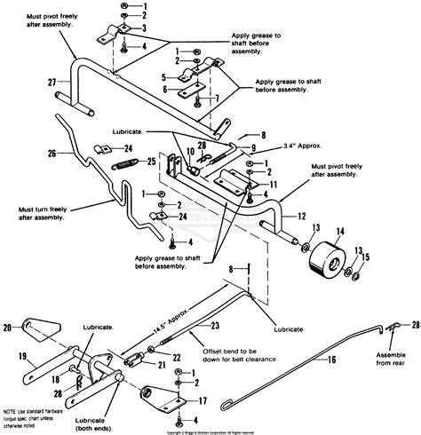 Simplicity 1690531 36 Rotary Mower Parts Diagram For 36 Linkage And Roller Support Group