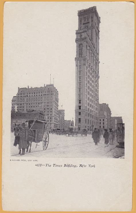 New York City A Very Early View Of The Times Building United States