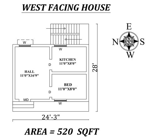 Autocad Drawing File Shows 24 3 One Floor House Plans 20x30 House Plans Little House Plans