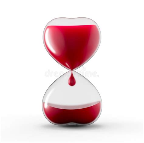 Hourglass Heart Donor Day Blood Transfusion 3d Illustration Stock
