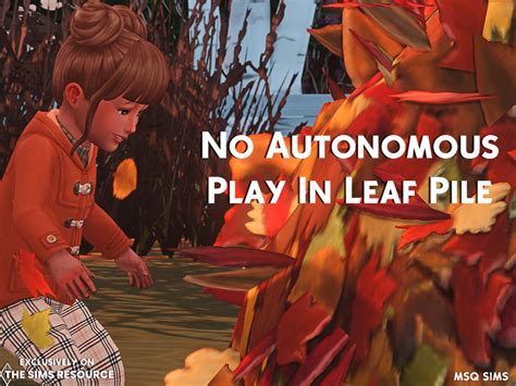 The Sims Resource No Autonomous Play In Leaf Pile