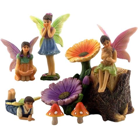 Fairy Figurines And Flower Stump Set Deal4u Offering Amazing Deals