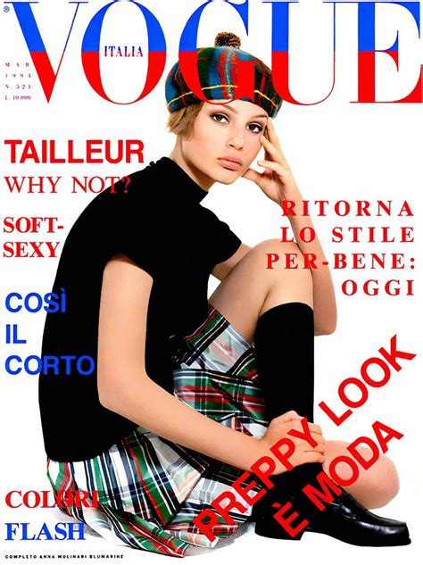 Vogue Italia Magazine March 1994 Bridget Hall Farrah Fawcett Linda