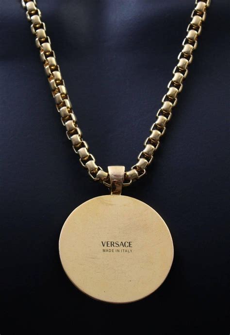 Versace Gold Medusa Medallion Chain Necklace As Worn By Bruno Mars At