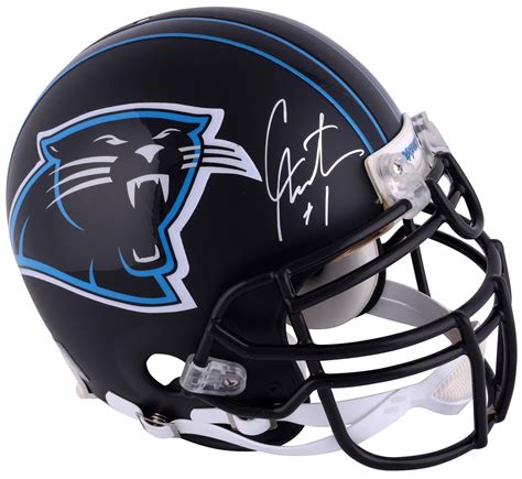 Autographed Cam Newton Carolina Panthers Authentic Helmet Black Matte