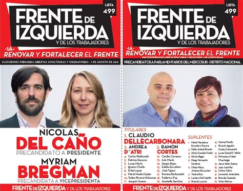 Paso 2015 Las Boletas De Las Listas De Nicolás Del Caño Para El Frente