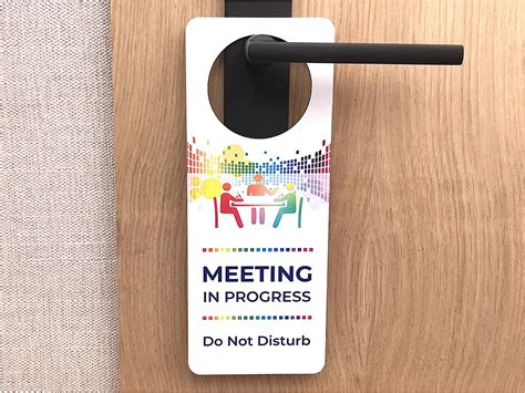 Do Not Disturb Meeting In Progress Vibrant Coloured Printed Door