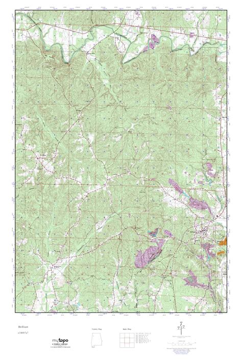 Mytopo Brilliant Alabama Usgs Quad Topo Map