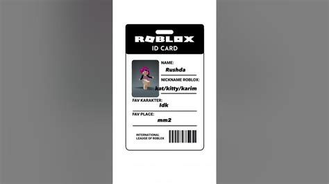 The Roblox Id Card Youtube