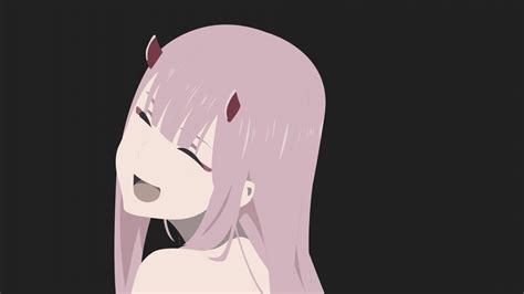 Hiro x zero two ️. Darling In The FranXX Zero Two Hiro Zero Two With Pink Hair With Black Background 4K 8K HD Anime ...