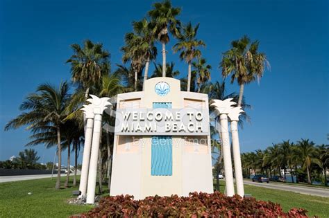 Welcome To Miami Beach Stock Photo Royalty Free Freeimages