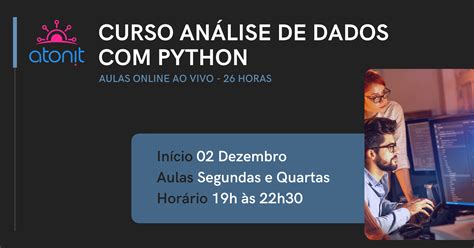 Curso de Análise de Dados com Python Aulas Online Ao Vivo Sympla
