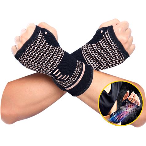 Copper Wrist And Hand Support Compression Sleeves Yourphysiosupplies
