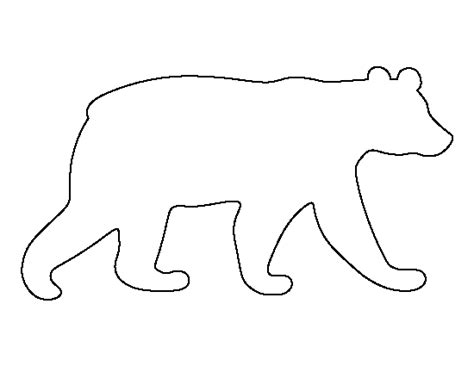 Bear outline vectors and psd free download. Printable Black Bear Template