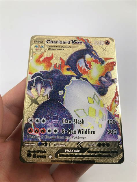 Mavin Shining Charizard Vmax Custom Gold Metal Pokemon Card Shining Fates