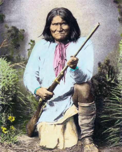 Colorized Photo Chief Geronimo 1886 Goyahkla Apache Native Etsy