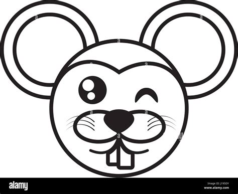 Mouse Face Animal Outline Stock Vector Image And Art Alamy