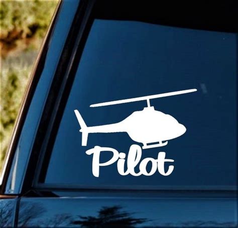 Helicopter Pilot Decal Sticker For Car Window 70 Inch Bg 250 Etsy