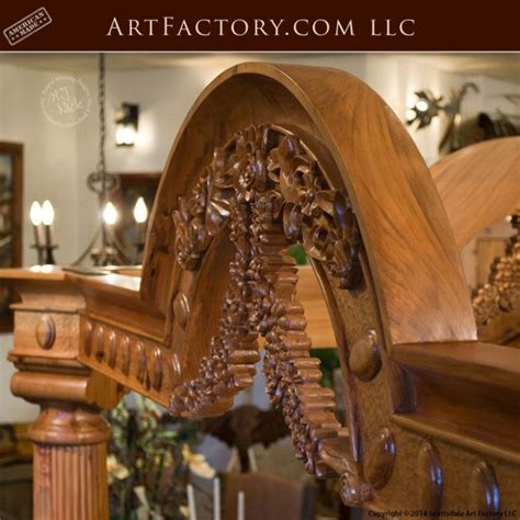 Custom Hand Carved Canopy Bed Fine Art Designs By Hj Nick Wood Bed