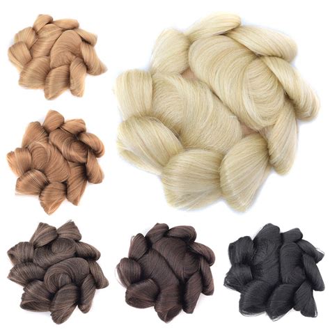 Soowee 6 Colors Synthetic Hairpieces Braided Chignon Black Fake Hair
