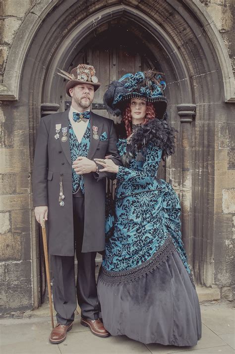 Steampunk Fashion Guide Coordinating Steampunk Couple In Blue