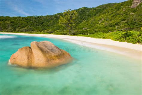 Anse Coco Most Beautiful Beach At La Digue Seychelles Stock Image