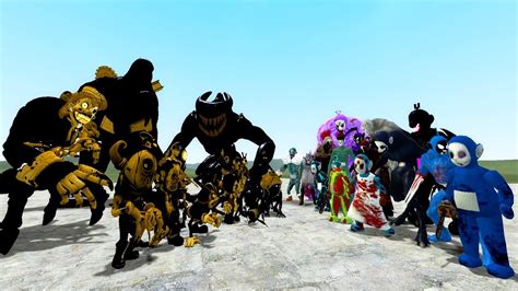 Slendytubbies Project Rebirth Reborn Vs All Bendy And The Dark Revival