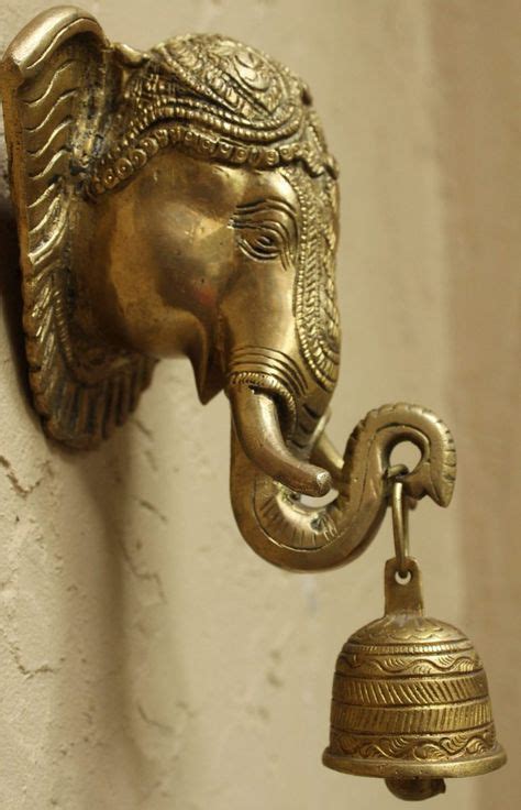 Brass Ganesha With Bell Mumbai India Pooja Room Door Design Room