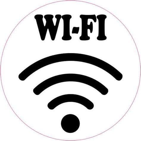 4in X 4in Circle Wi Fi Symbol Sticker Vinyl Decal Busines Sign Etsy