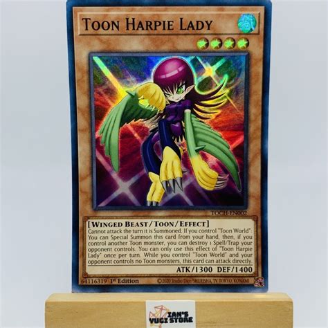 Yu Gi Oh Yu Gi Oh Toon Harpie Lady 1st Edition Super Rare Toch Shopee Philippines