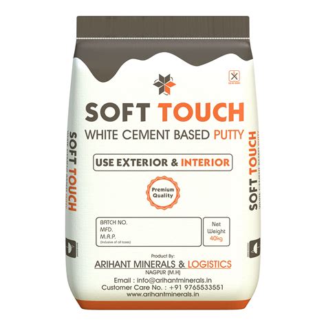 Soft Touch White Wall Putty Powder Rs 350 Bag Arihant Minerals