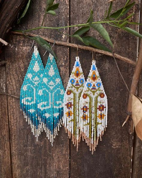 handmade earrings beaded beaded earrings patterns earring patterns seed bead earrings diy