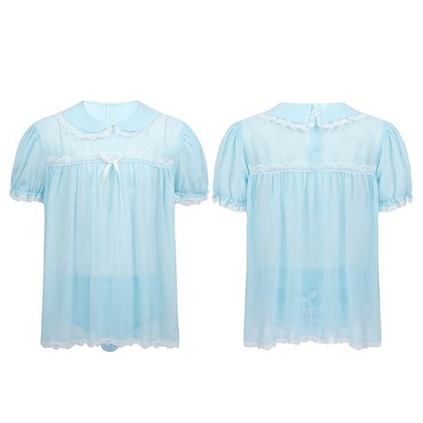 mens sissy chiffon dress brief nightgown nightgown crossdresser sleepwear ebay
