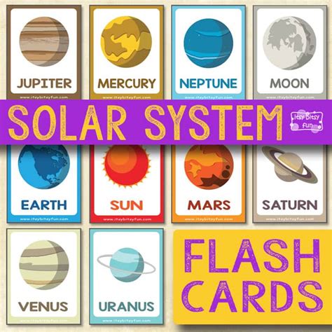 Planets Flashcards Printable Free