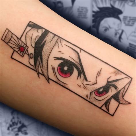 A Close Up Of A Persons Arm With An Anime Tattoo Design On It