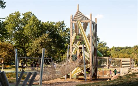 Grand Rapids Zoo Playground Custom Timber Tower Net Bridge Accessible