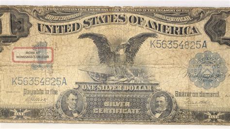 1899 Series United States 1 Silver Dollar Paper Large Currency Black Eagle