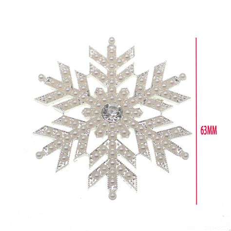 Rhinestone Pearl Clear Snowflake Brooches Crystal Christmas Brooch Pin For Women Ebay