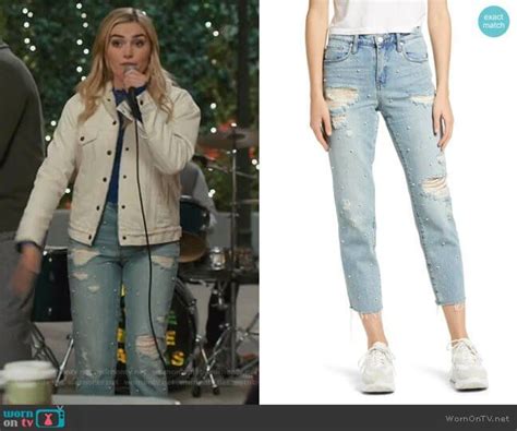 Taylors Pearl Embellished Denim Jeans On American Housewife Taylor